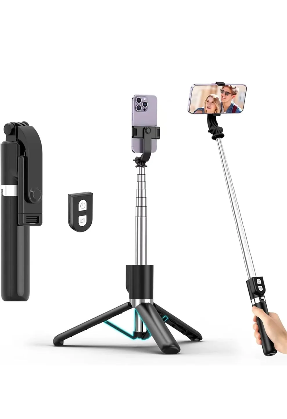 Portable Selfie Stick with Tripod and Remote thumbnail