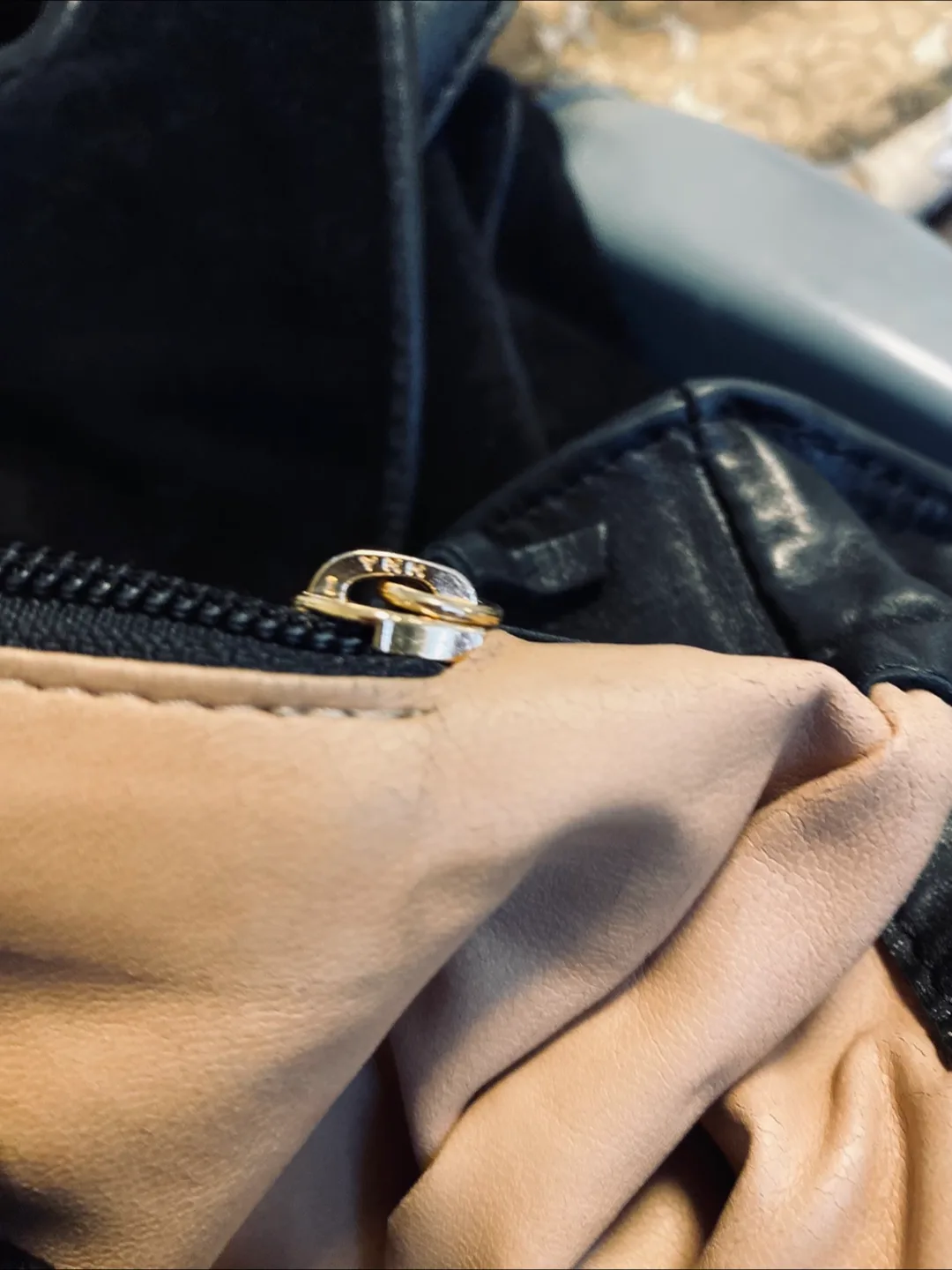 Bottega Veneta Black Suede Backpac Woven Leather Detail image indicator(7)