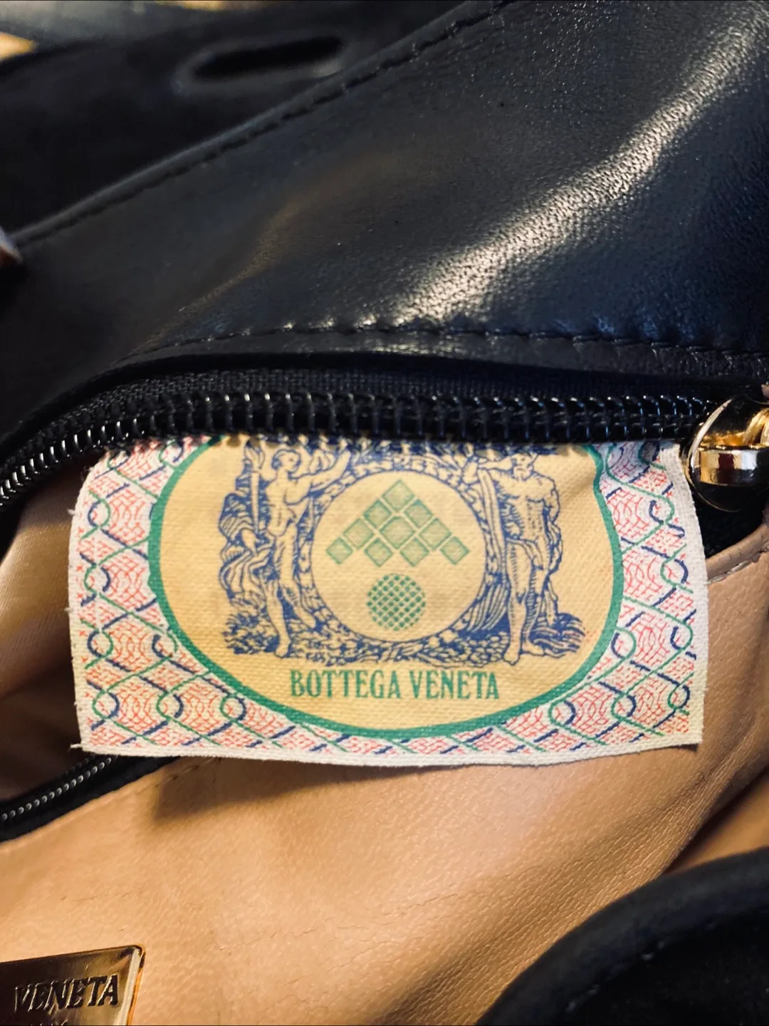 Bottega Veneta Black Suede Backpac Woven Leather Detail image indicator(9)