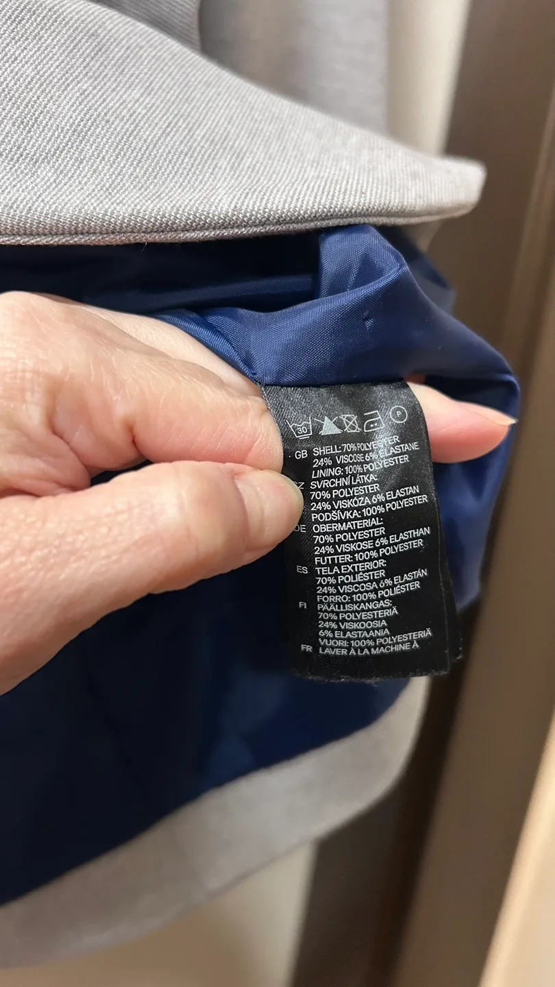 H&M Grey Blazer Size 8 image indicator(3)