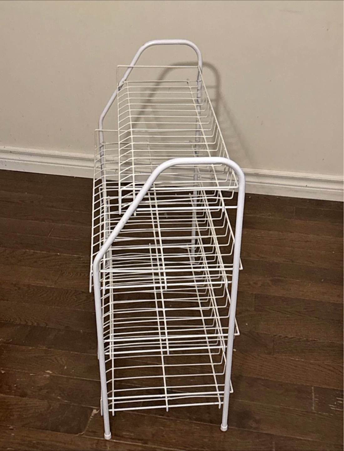 White Metal 3-Tier Shoe Rack - photo 2