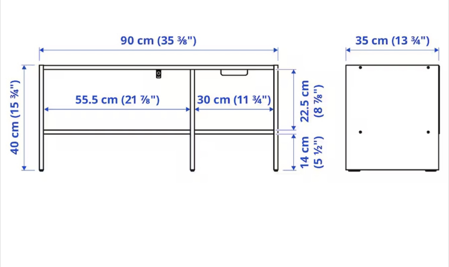 IKEA TV Bench, TV Stand, Storage Shelf - photo 3