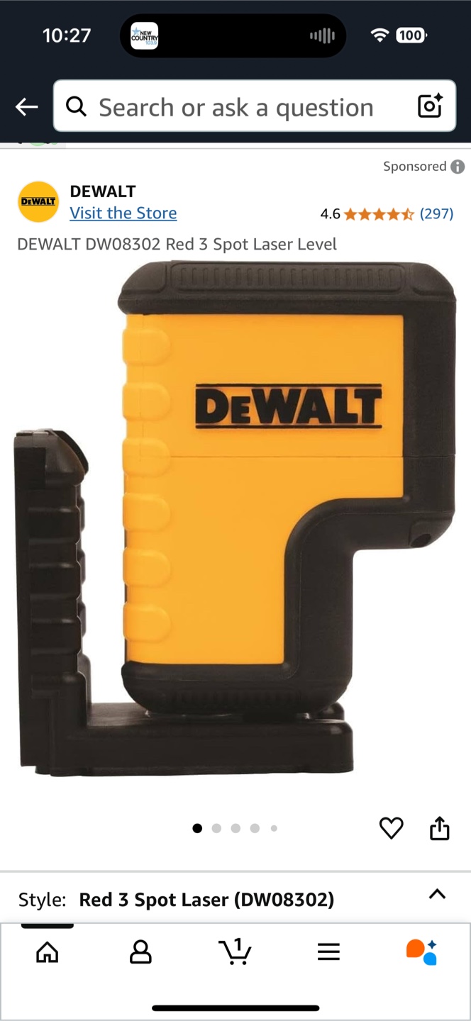 DEWALT DW08302 Red 3 Spot Laser Level - photo 3