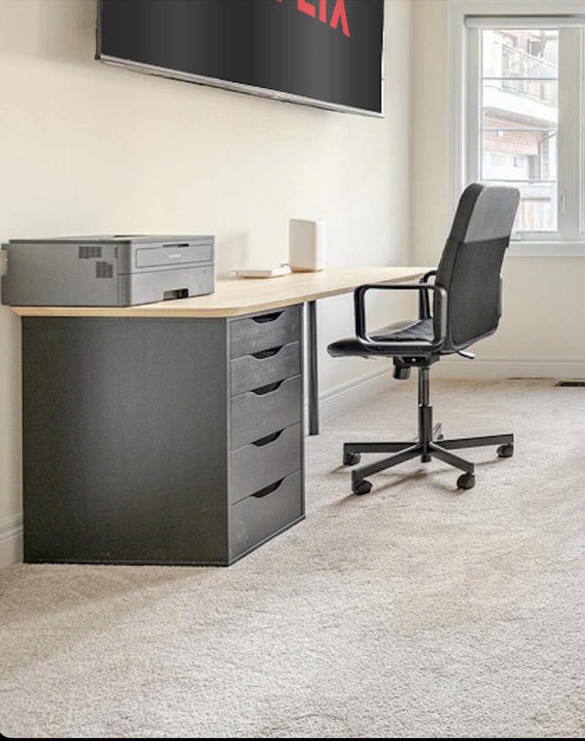 IKEA Black Office Swivel Chair - photo 3