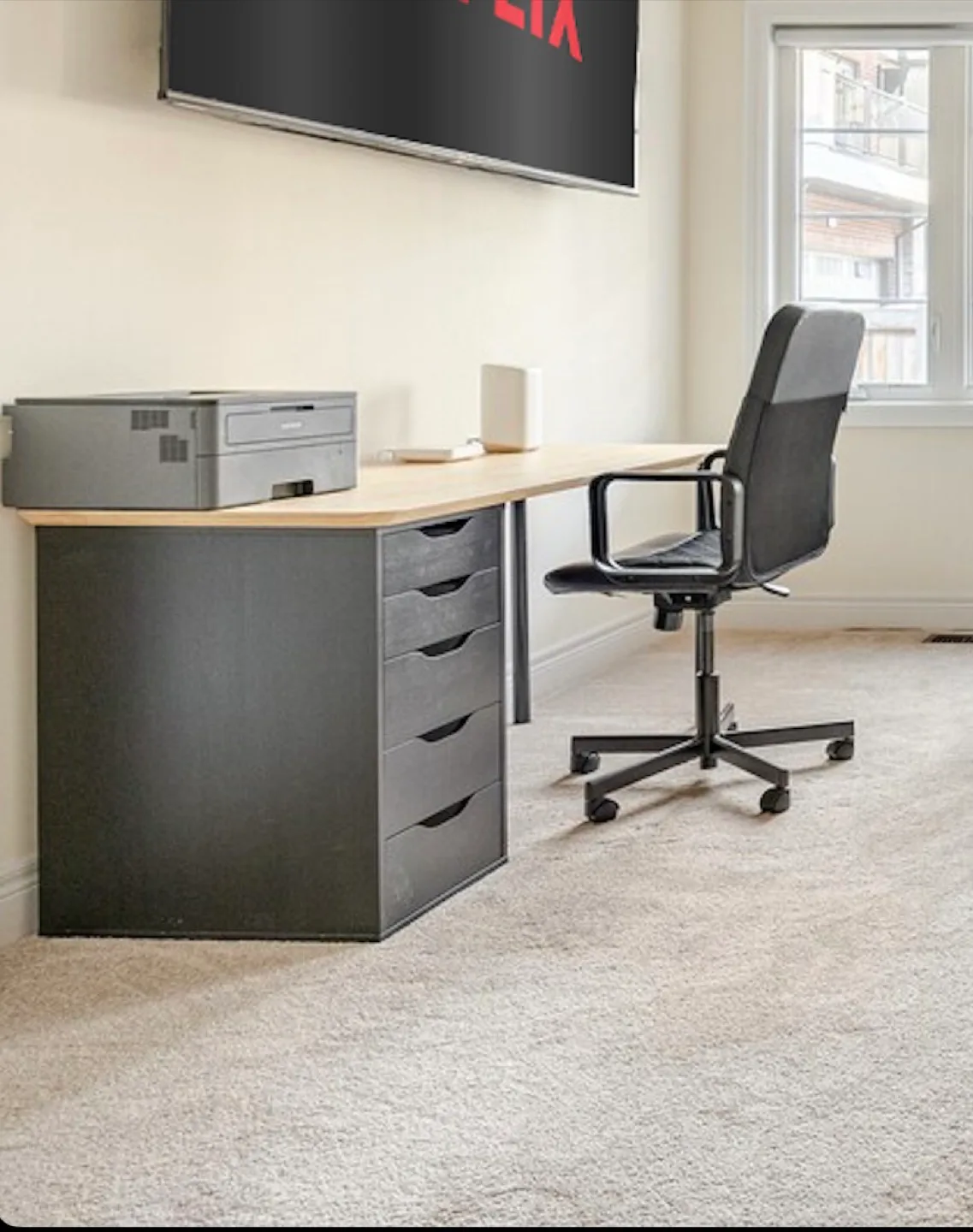 IKEA Black Office Swivel Chair image indicator(3)