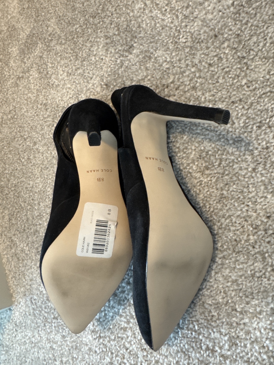 Cole Haan Black Suede Slingback Booties, Size 8B - photo 2