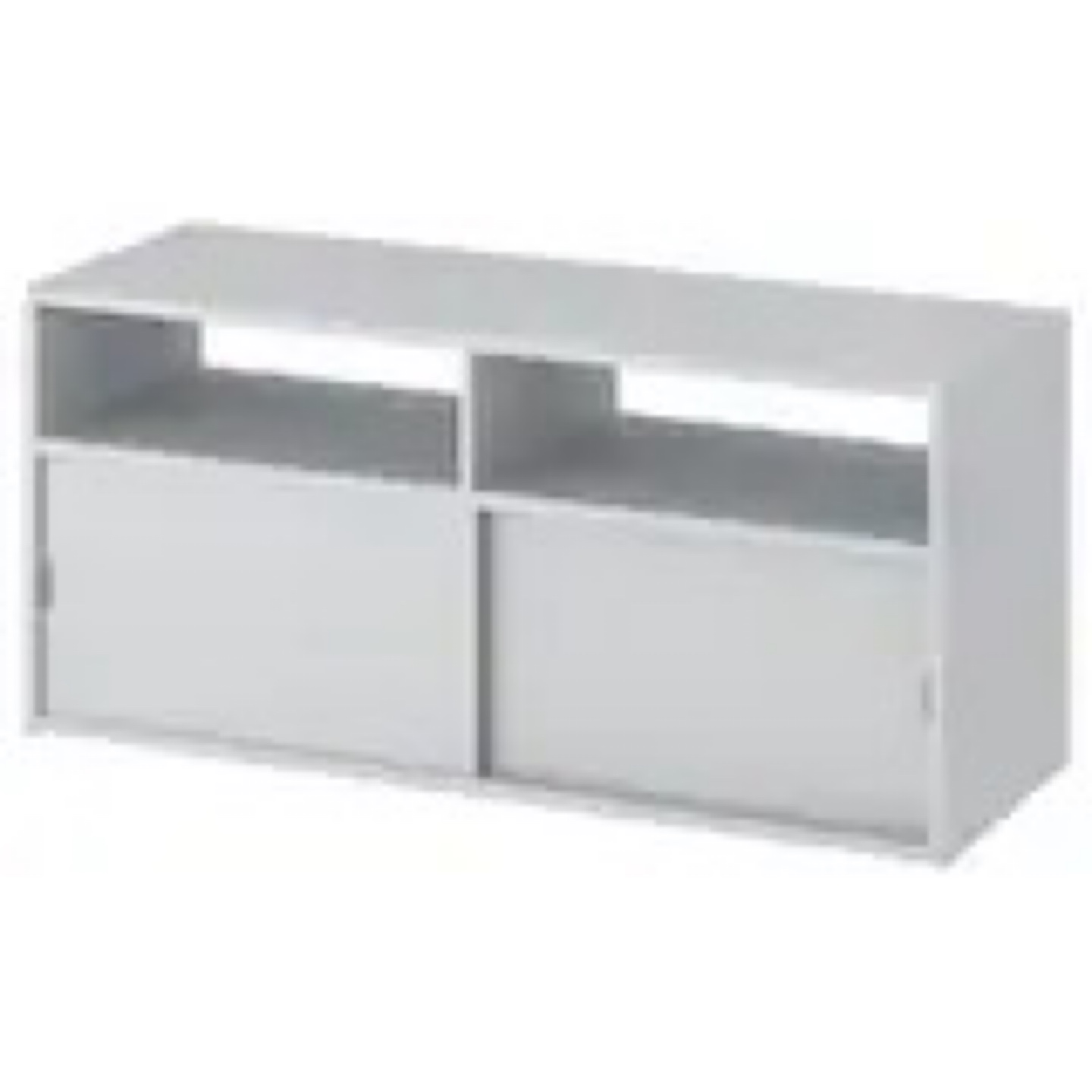 White Sliding Door Media Console