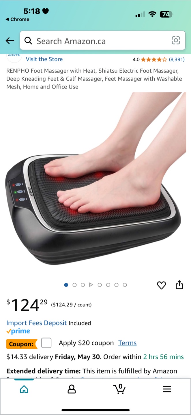 RENPHO Foot Massager with Heat - photo 2