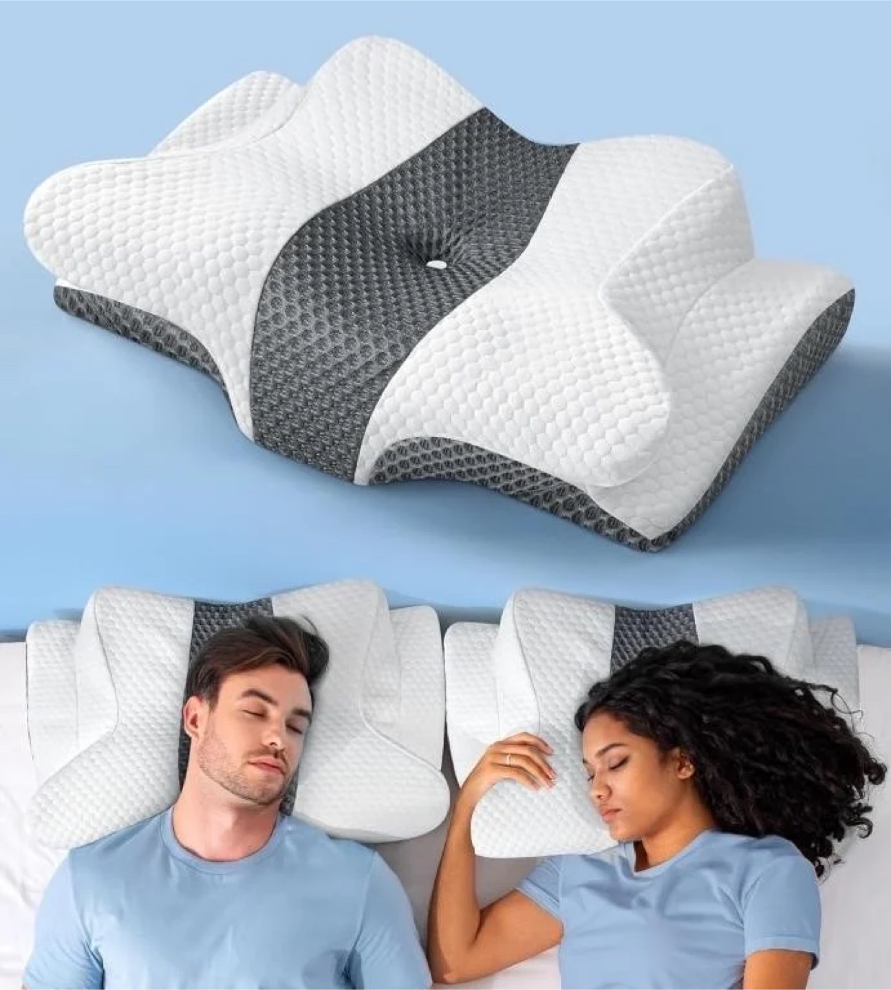 Doctor approved Ergonomic Cervical Sleeping Pillow - photo 2