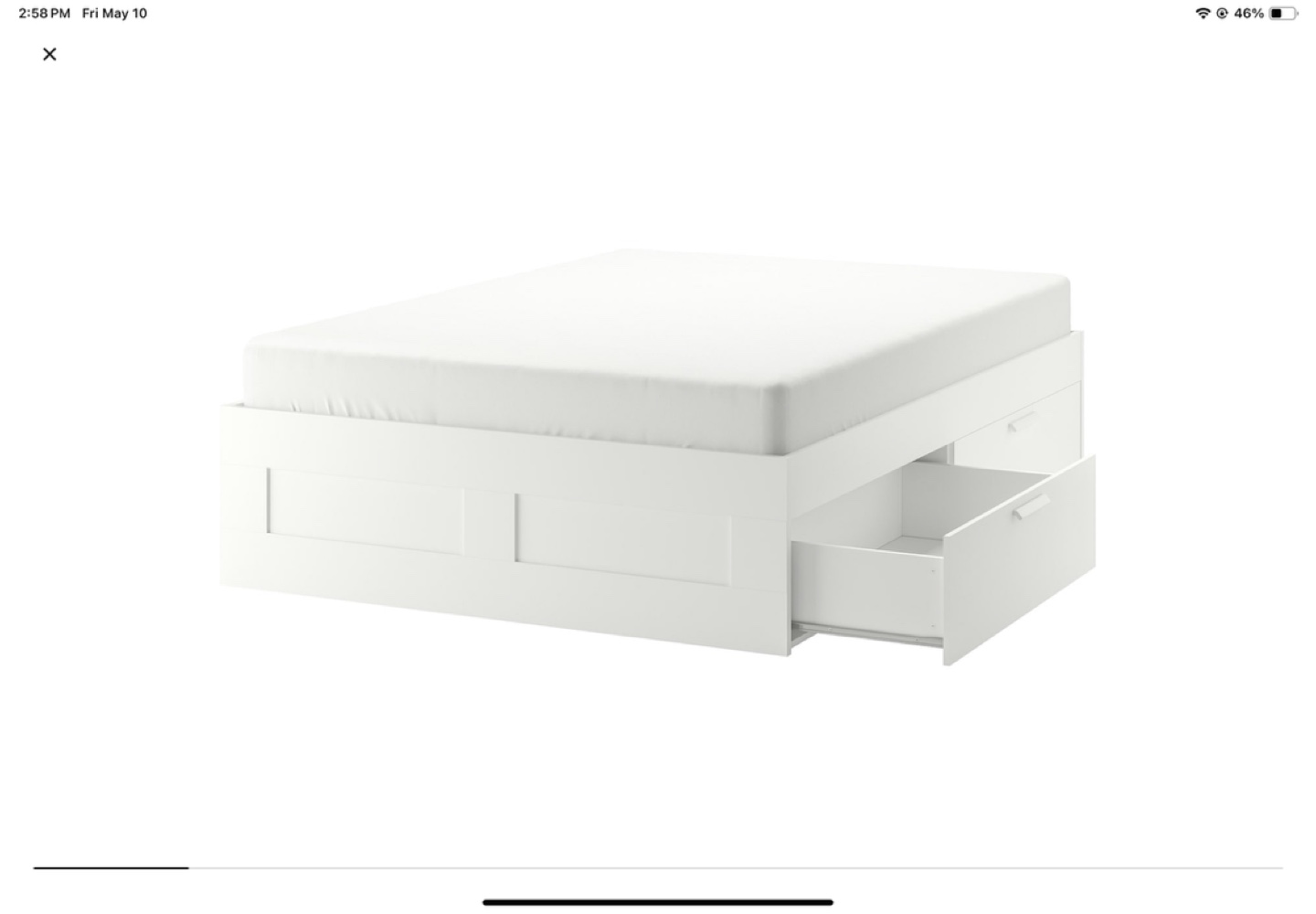 MOVING OUT SALE IKEA BRIMNES White Full Bed Frame with Storage - photo 4