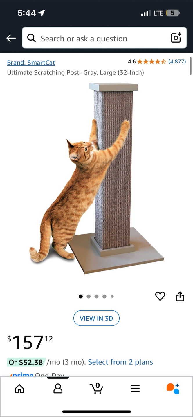 SmartCat Ultimate Scratching Post - Gray, Large (32 inch) - photo 3