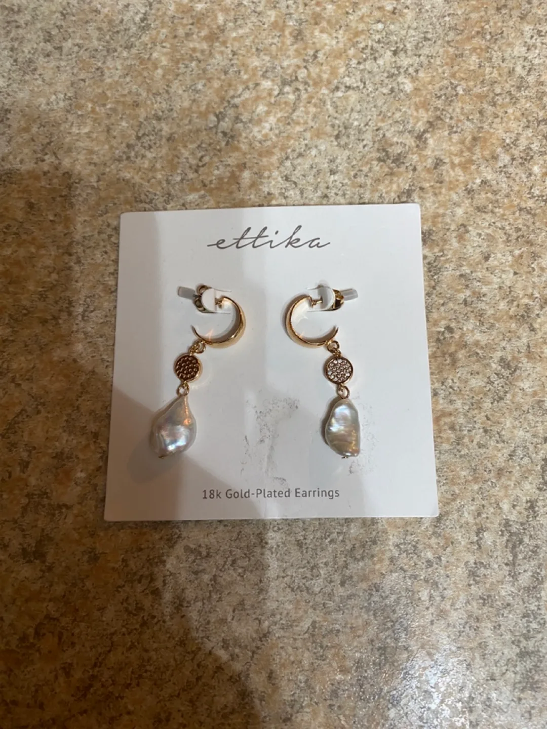 Ettika 18k Gold-Plated Pearl Earrings image indicator(4)