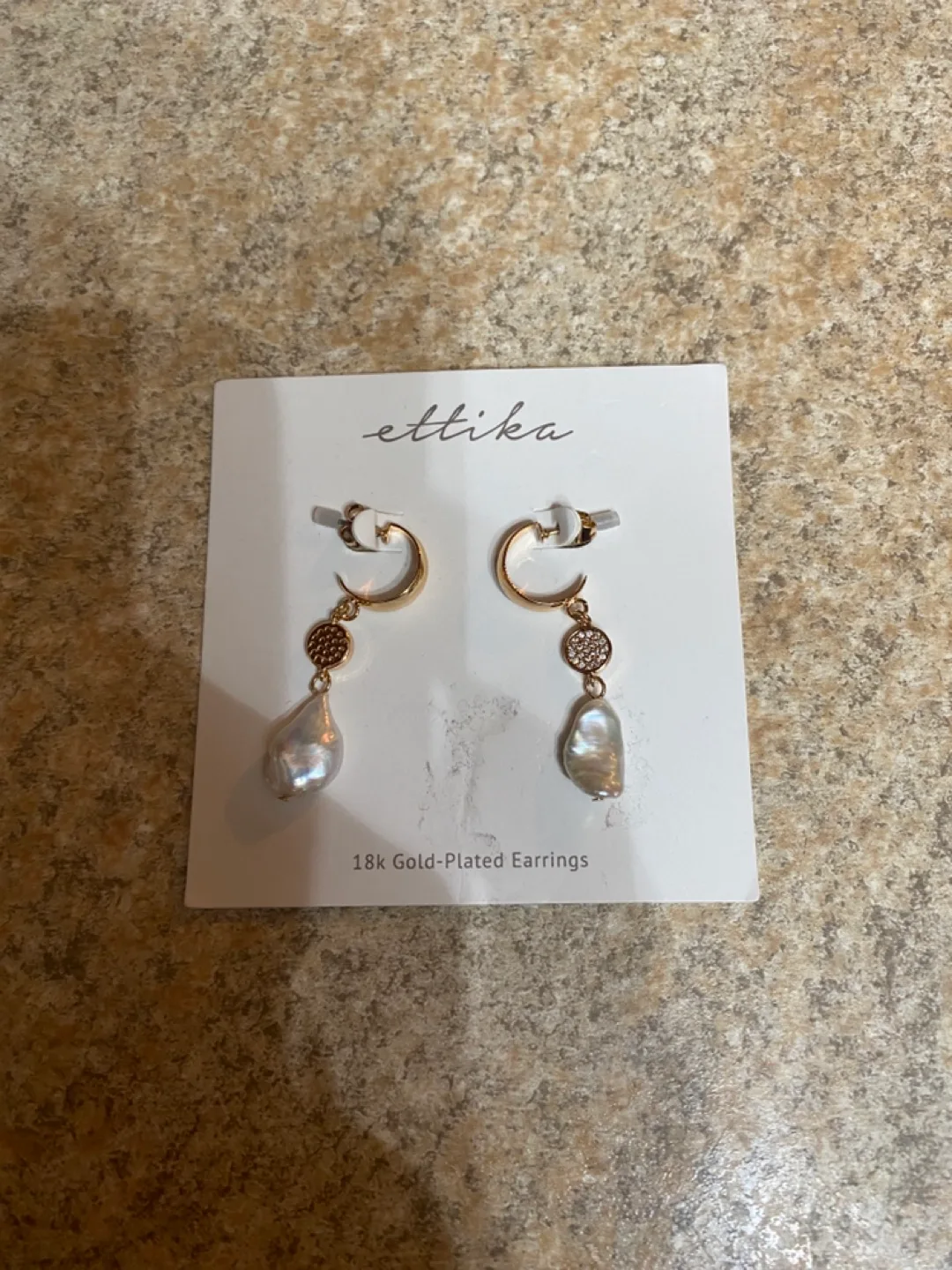 Ettika 18k Gold-Plated Pearl Earrings image indicator(3)