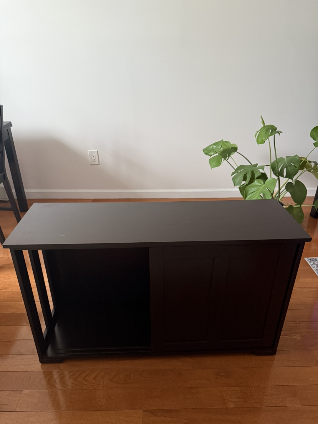 Black Cabinet with Sliding Doors