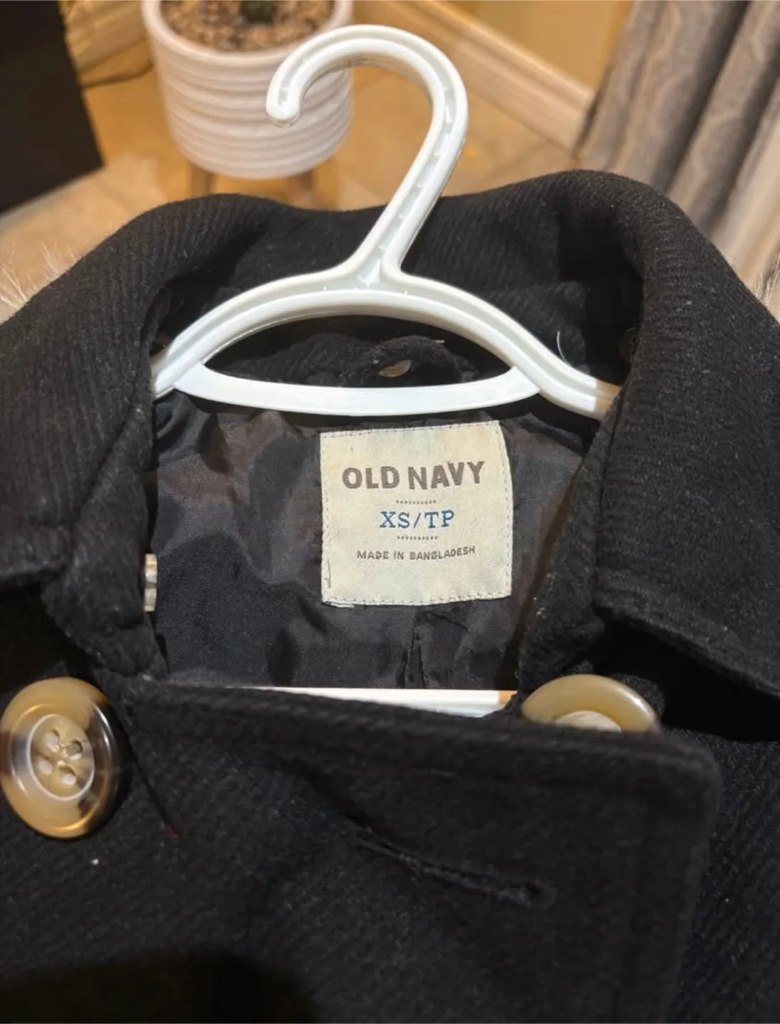 Old Navy Black Peacoat - XS/TP image indicator(3)