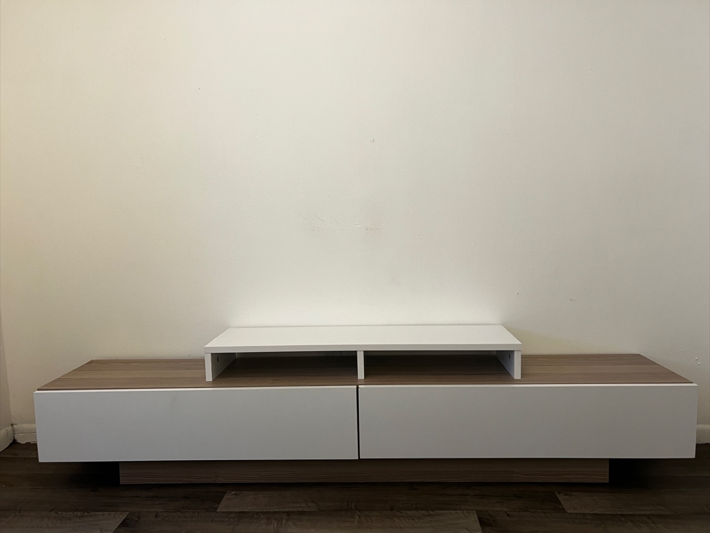 TV Stand  - White and Wood - photo 2