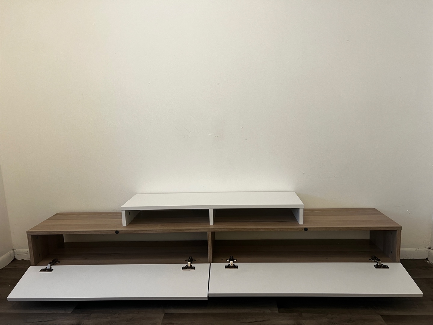 TV Stand  - White and Wood - photo 3