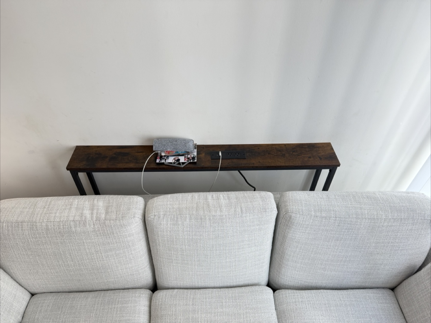 Light Grey Three-Seater Sofa - photo 5