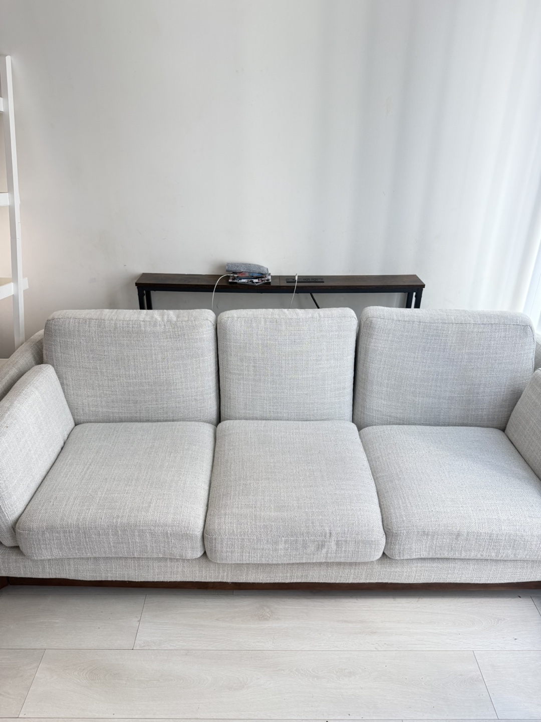 Light Grey Three-Seater Sofa