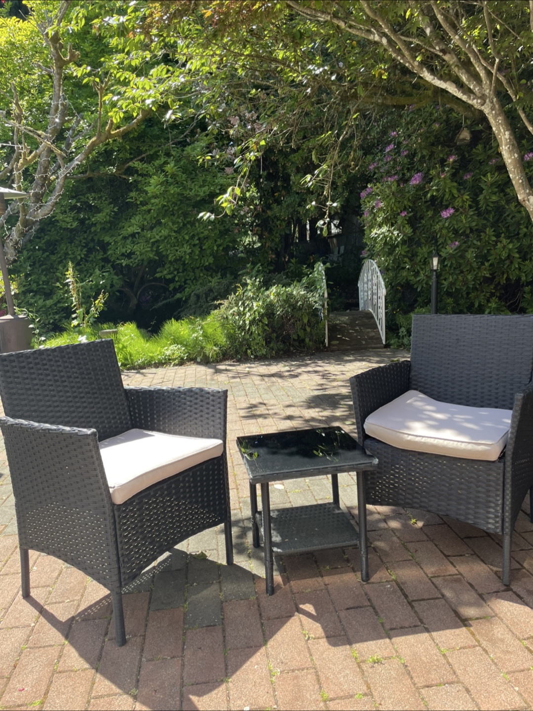 Stylish 3-Piece Outdoor Patio Set - Grey Wicker