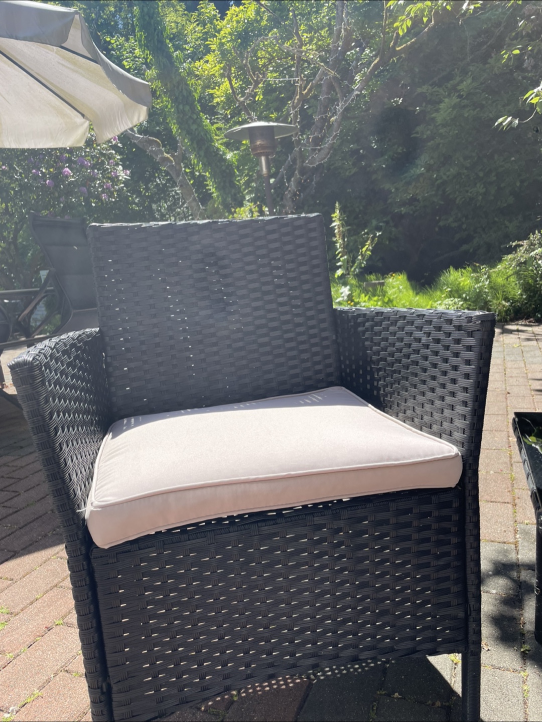 Stylish 3-Piece Outdoor Patio Set - Grey Wicker - photo 5