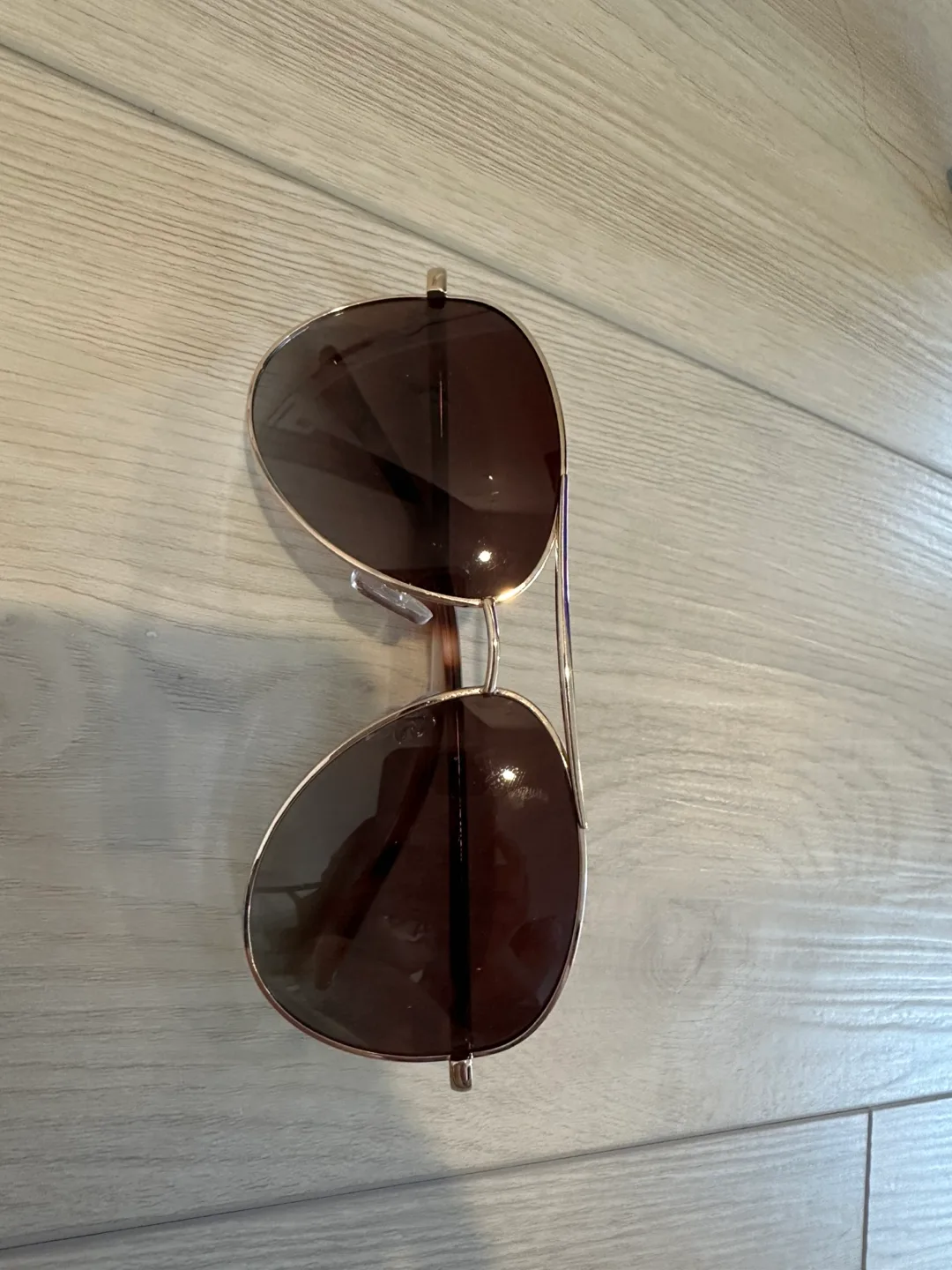 Aviator Sunglasses - Brown Tortoise Frame, Gold Metal thumbnail