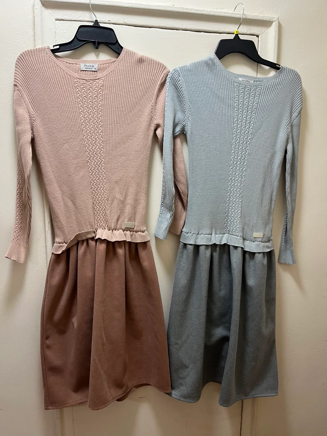 Nude & Gray Two-Piece Knit Dresses thumbnail