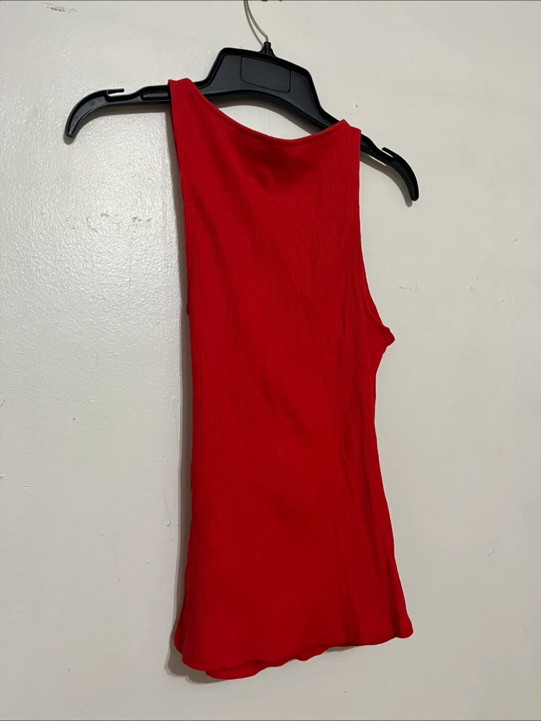 Express One Eleven Red Ribbed Knit Wrap Top Small #freecycle image indicator(2)