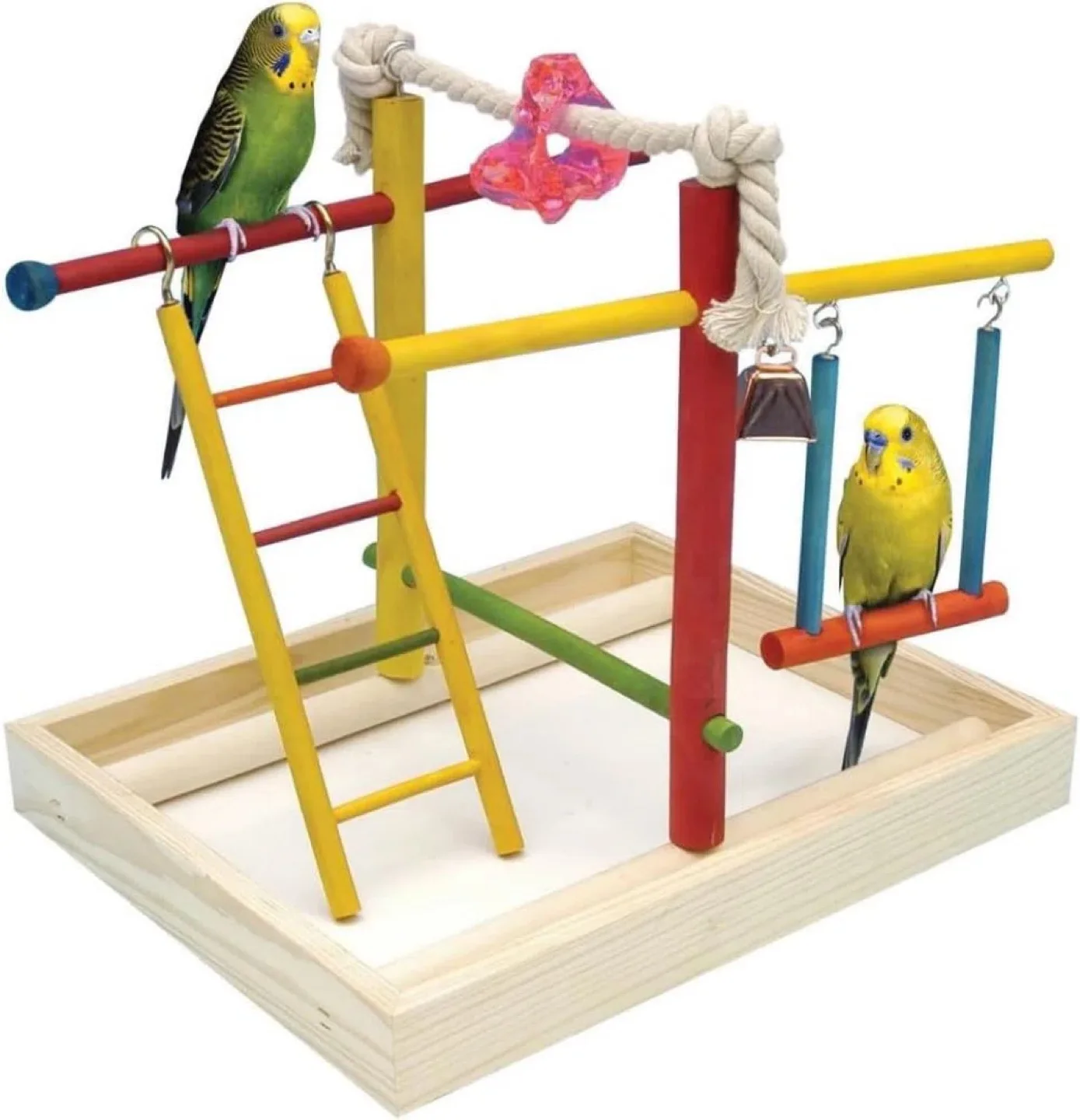 9'' Wood Bird Play Gym for Table Top thumbnail