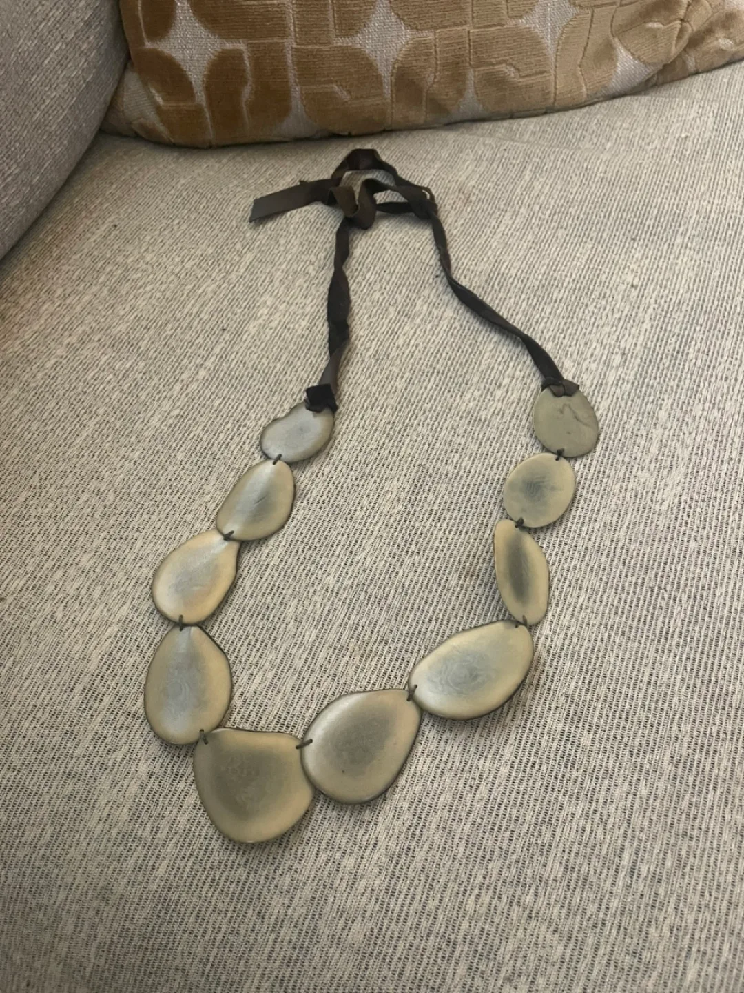 Beaded suede necklace thumbnail