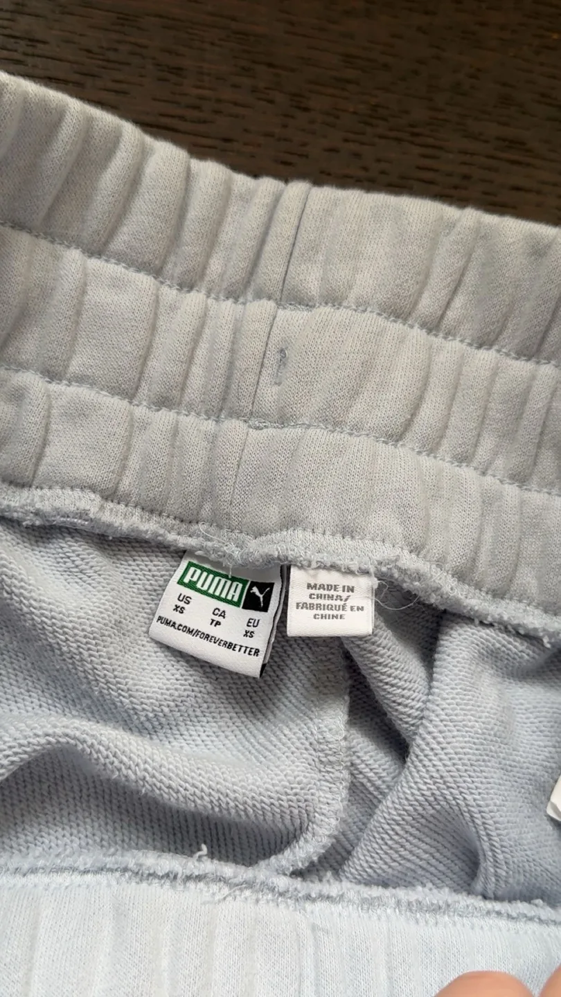 Women's Puma Light Blue Sweatpants image indicator(4)