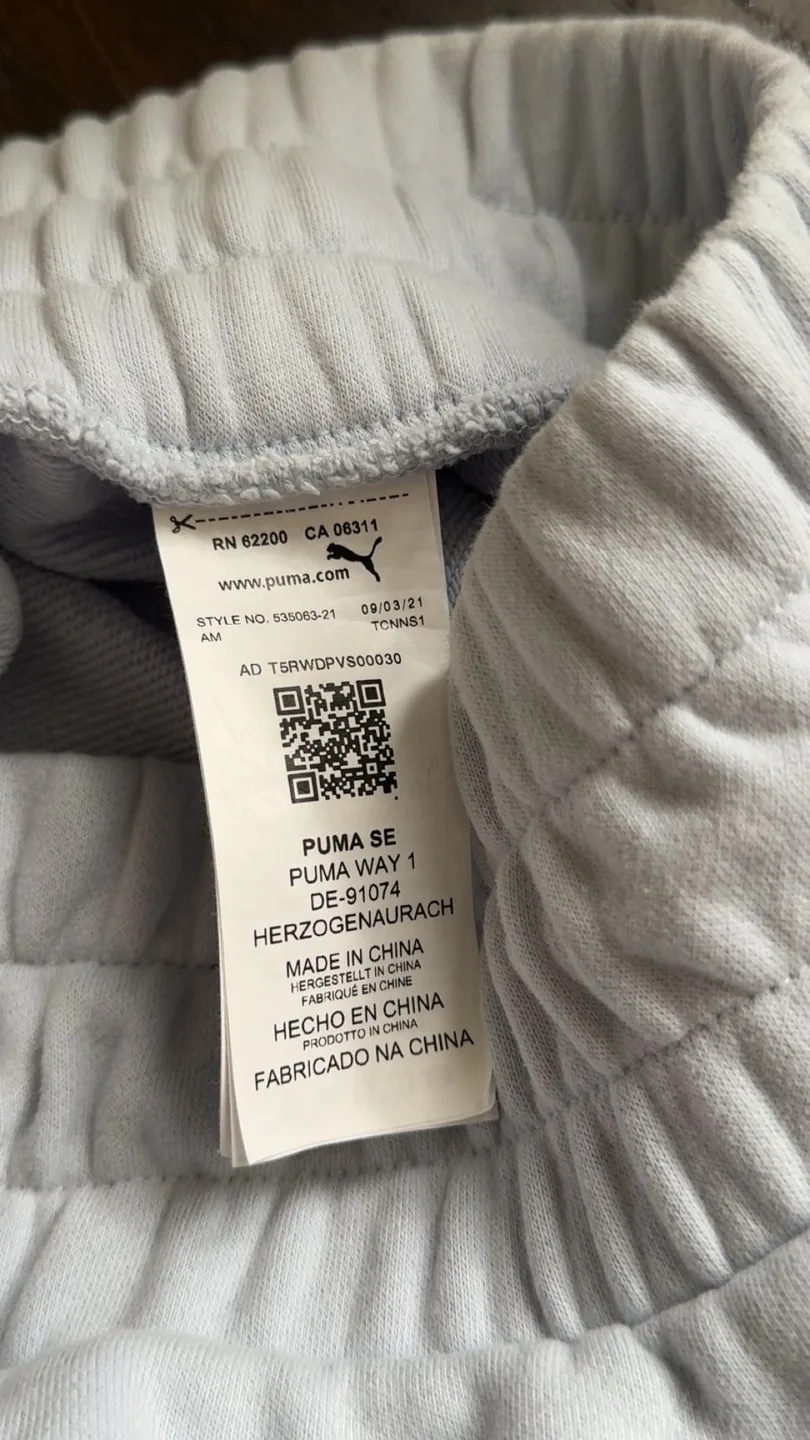 Women's Puma Light Blue Sweatpants image indicator(5)