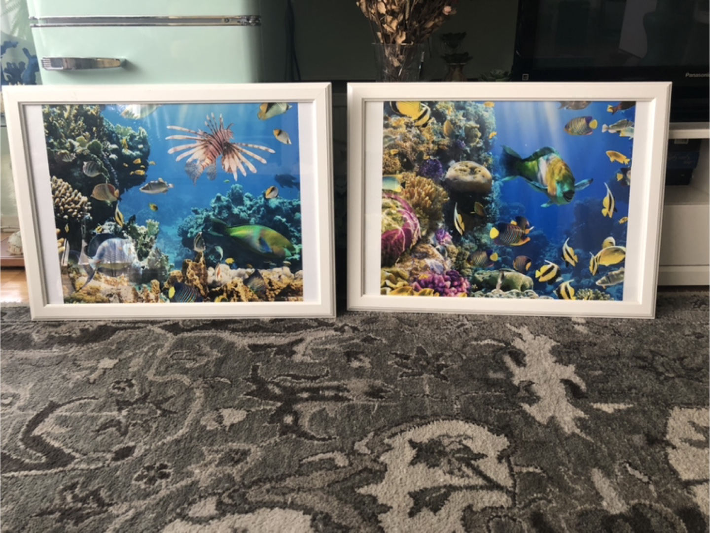 Pair of Framed Ocean Life Prints - photo 4