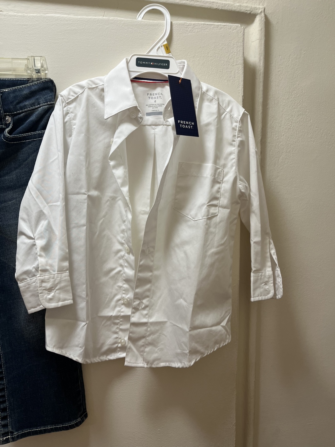 Boys' White Dress Shirt and Jeans Outfit