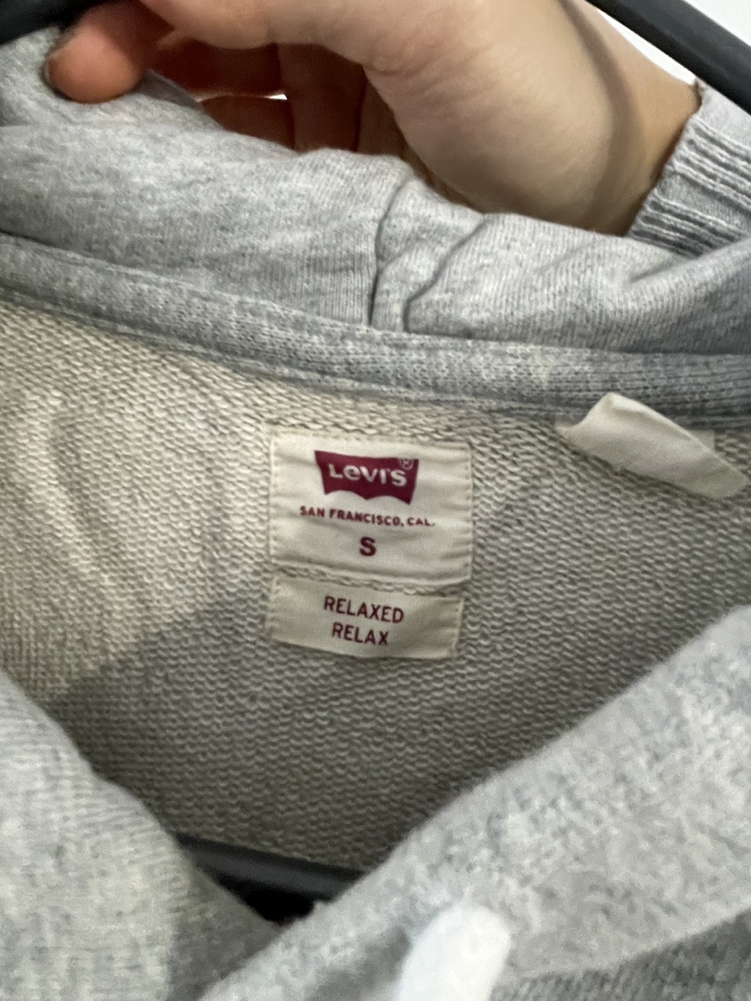 Levi's Grey Relaxed Hoodie Size Small - photo 3