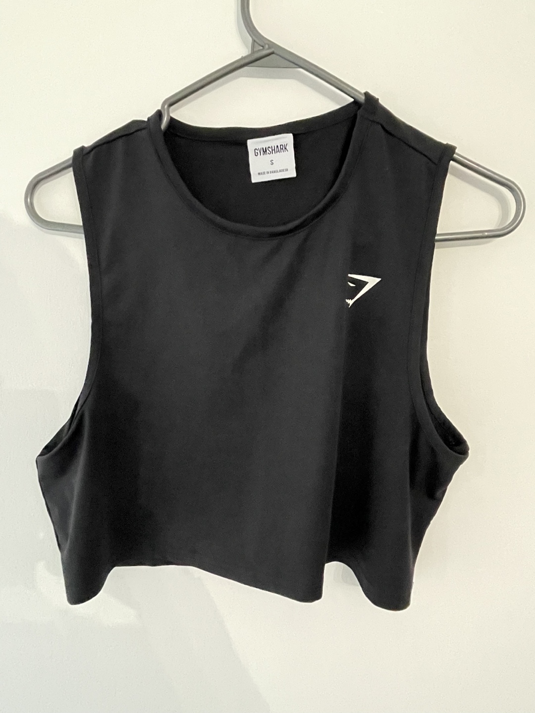Gymshark Black Crop Tank Top - Size S