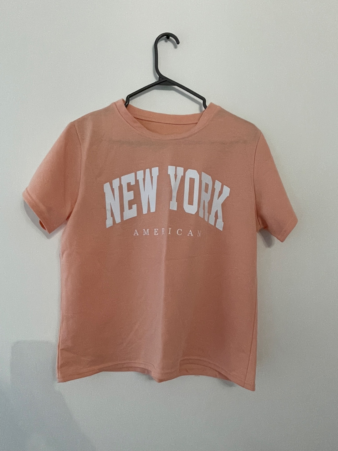 Peach 'New York American' Graphic Tee