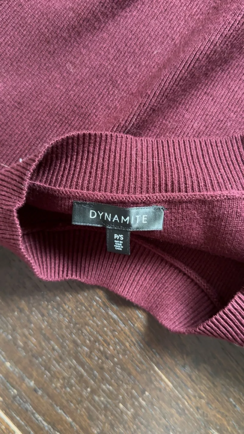 Burgundy Dynamite Off The Shoulder Sweater image indicator(3)