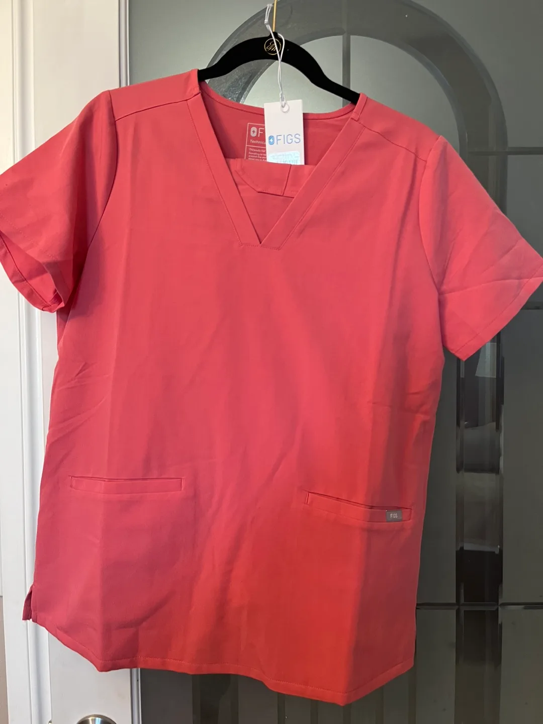 FIGS scrub top - size M - coral thumbnail