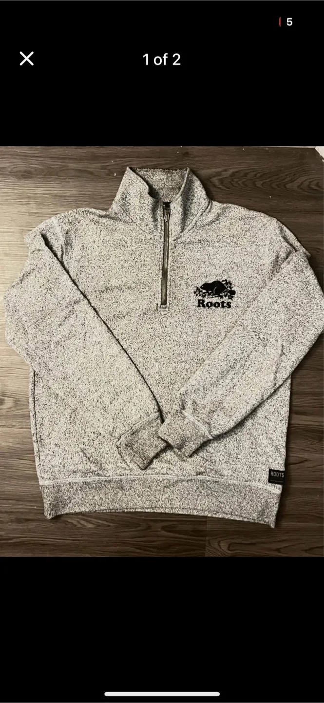 Roots Canada 1/4 Zip Sweater (M) thumbnail
