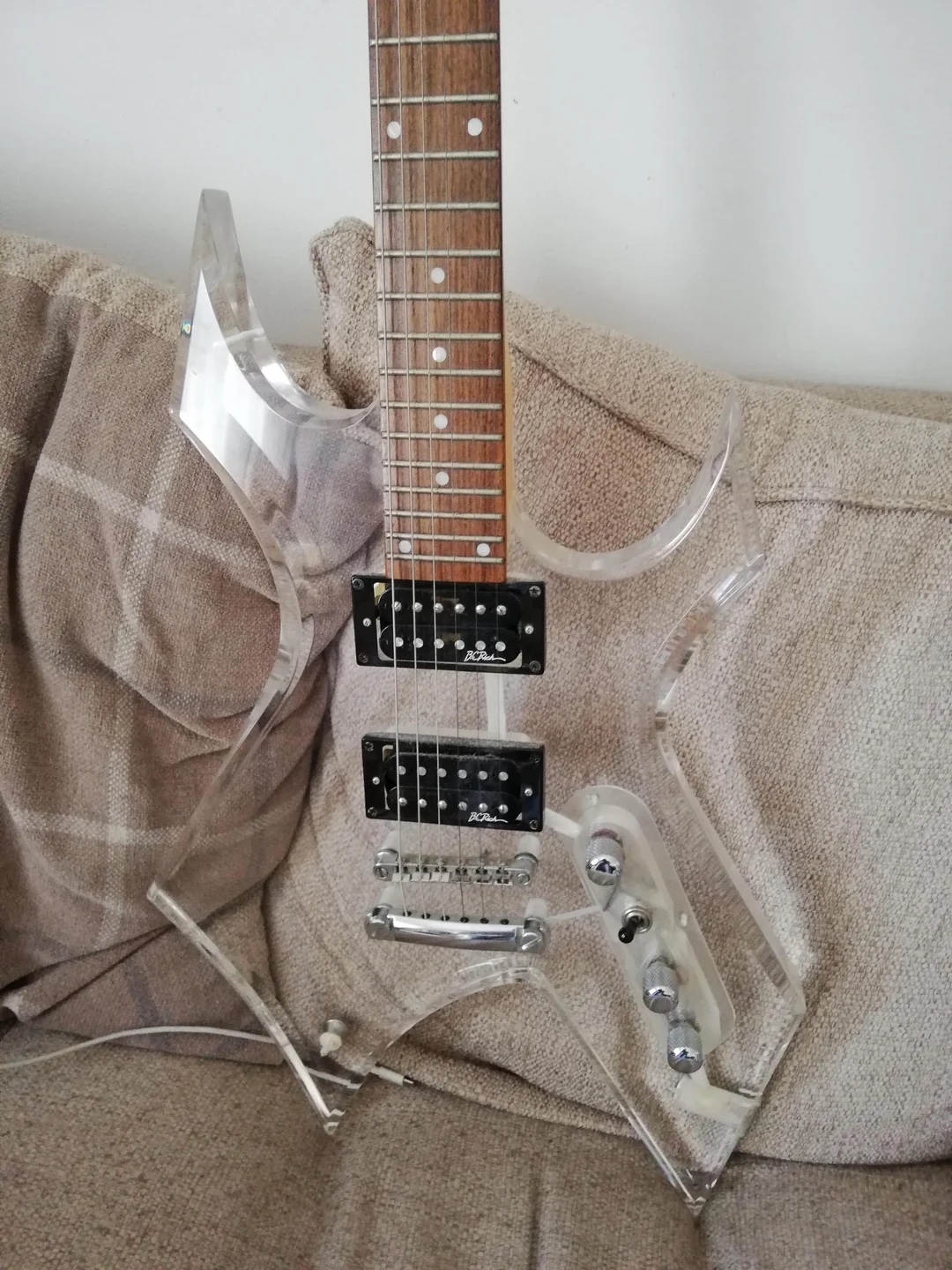 B.C. Rich Clear Acrylic Electric Guitar