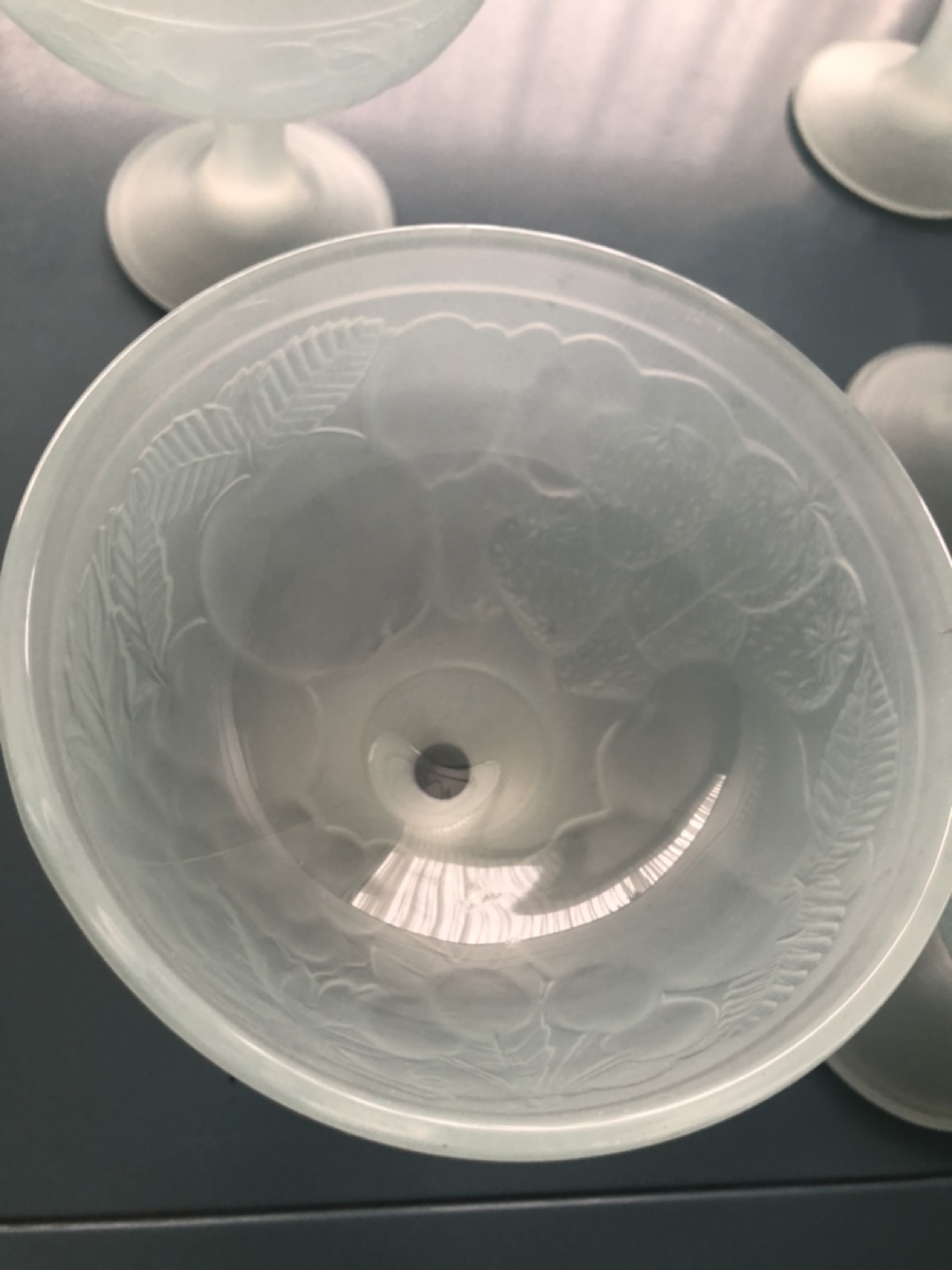 Set of 7 Frosted Glass Cups - photo 2