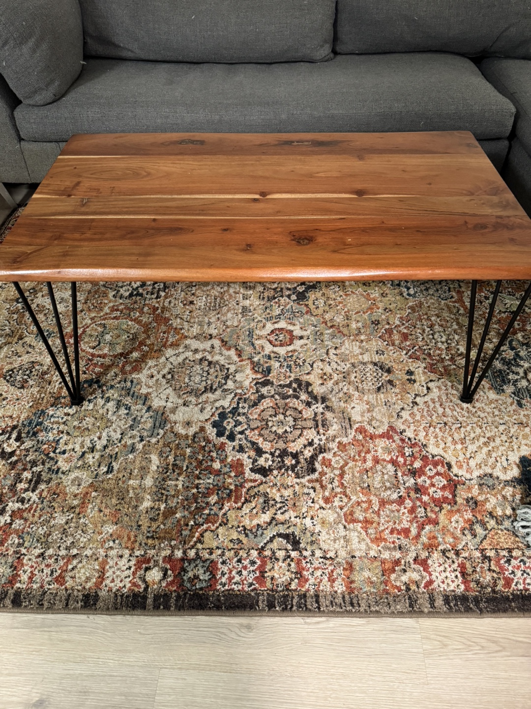 Wood Coffee Table with Hairpin Legs - photo 2