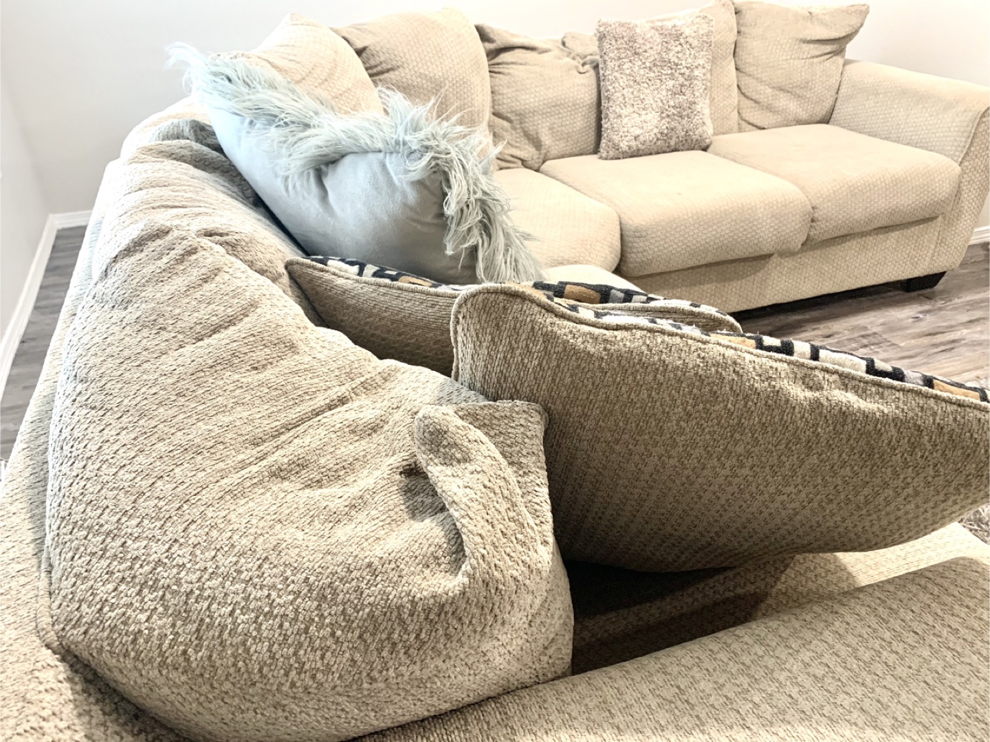 Beige Sectional Sofa - photo 2