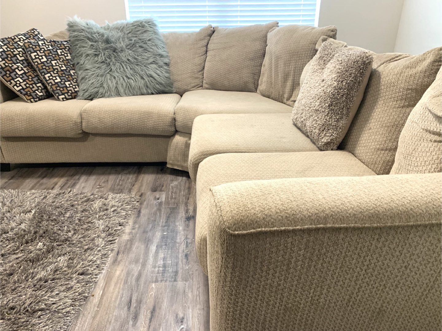 Beige Sectional Sofa - photo 3