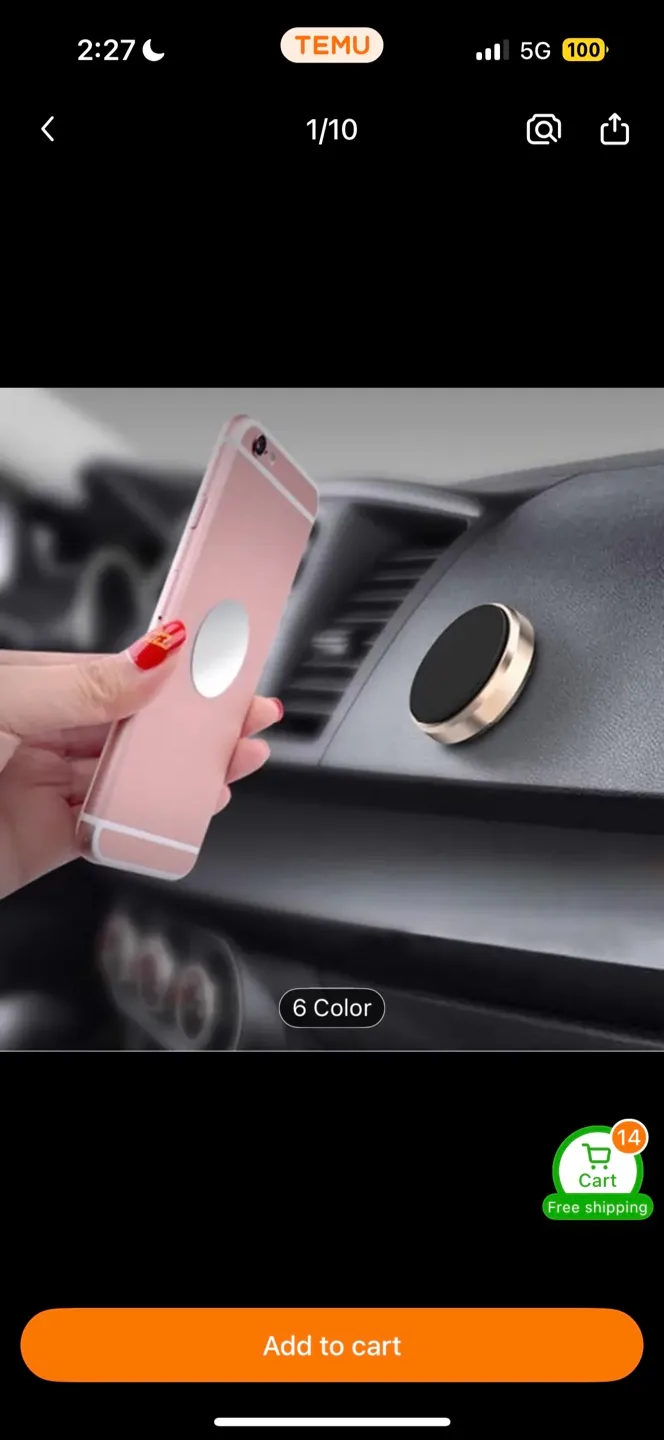 Magnetic Phone Mount Holder for Car, Fridge, or Desk thumbnail