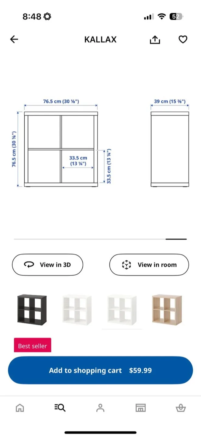IKEA KALLAX 4-cube shelving unit image indicator(5)