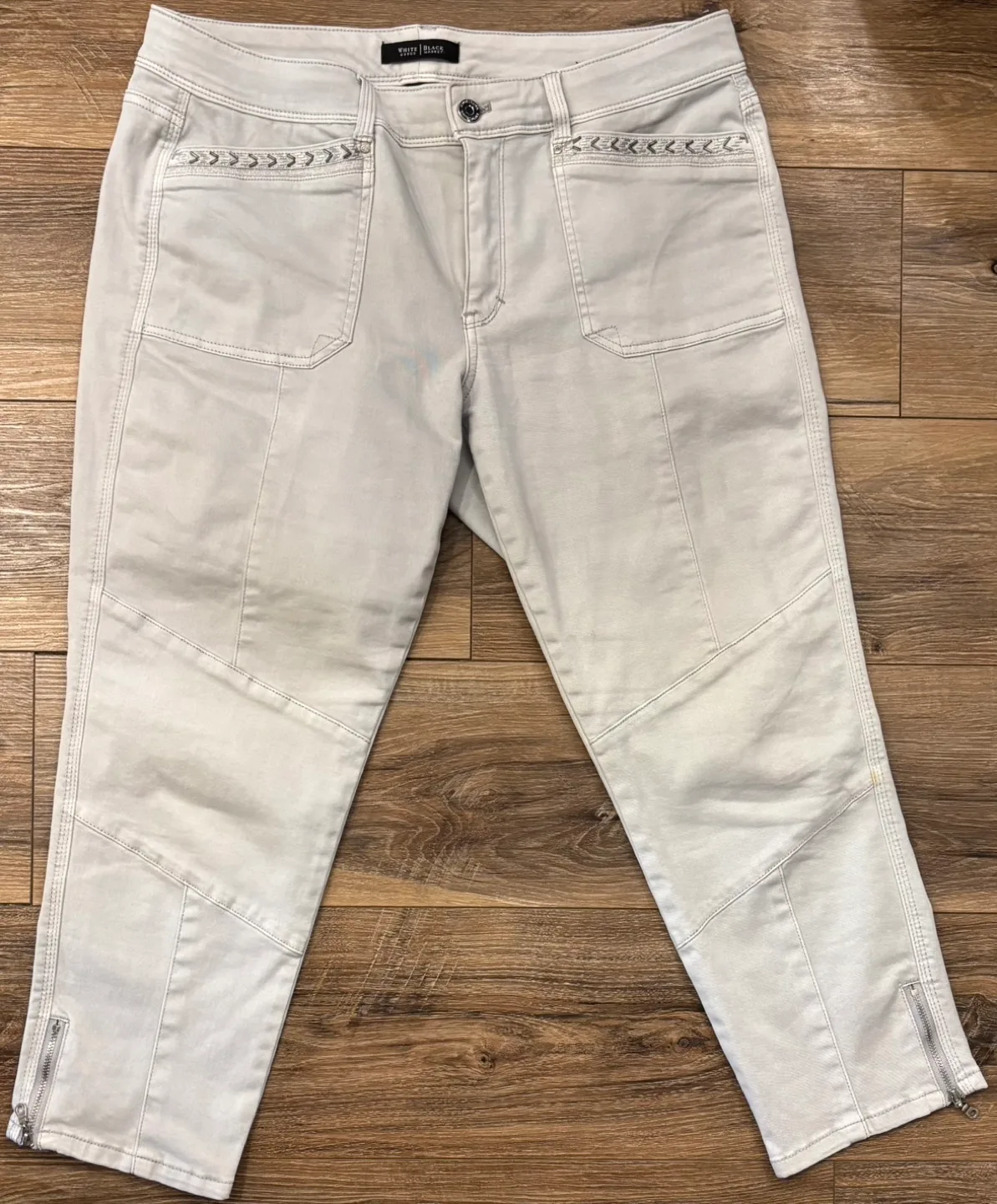 White House Black Market Slim Crop Jeans Size 12 thumbnail