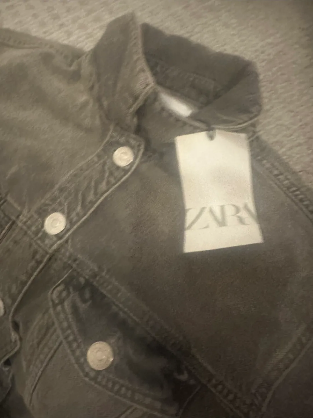 Zara Grey Denim Jumpsuit thumbnail