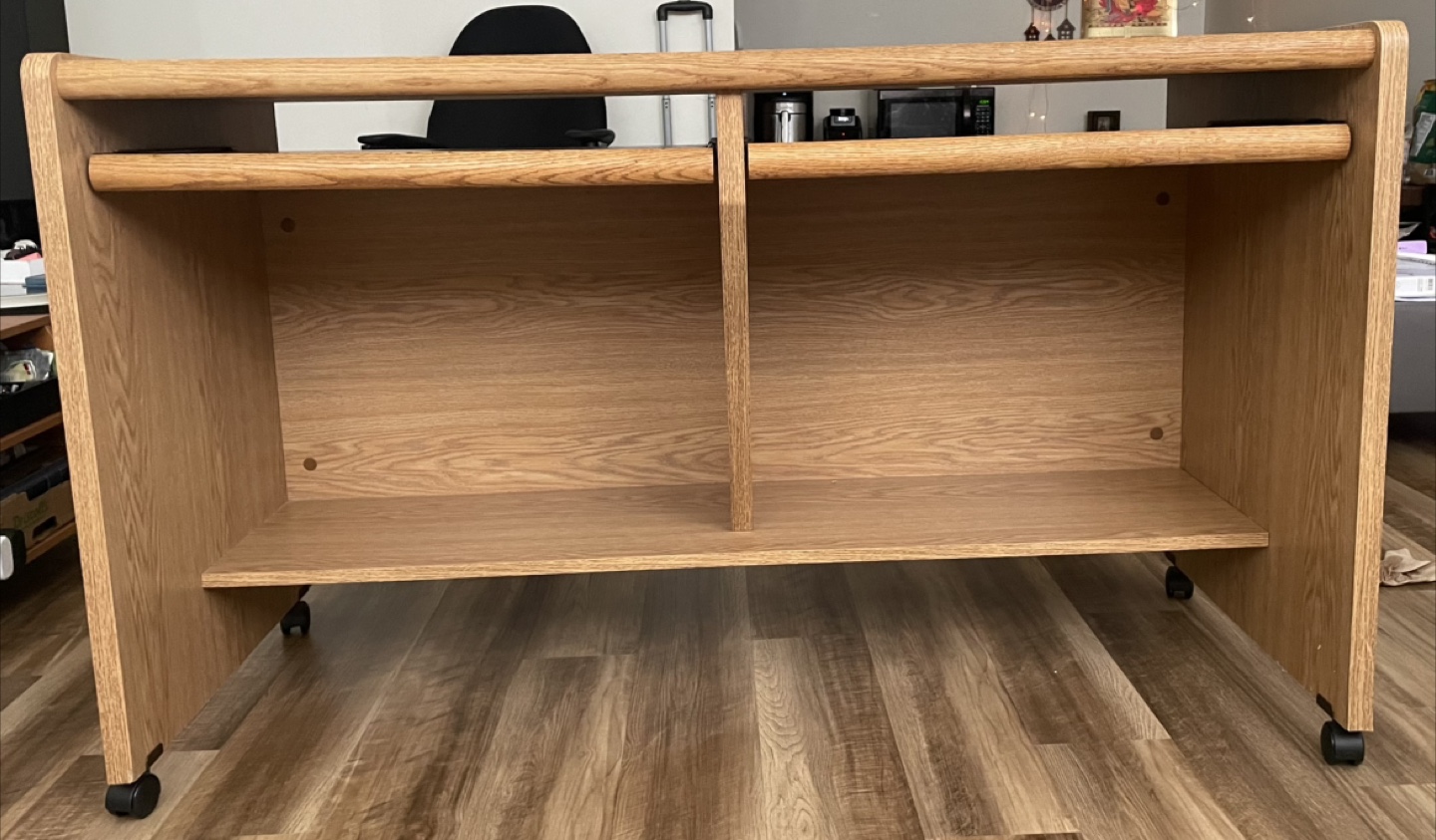 #freecycle Wooden Computer Desk with Keyboard Tray - photo 2